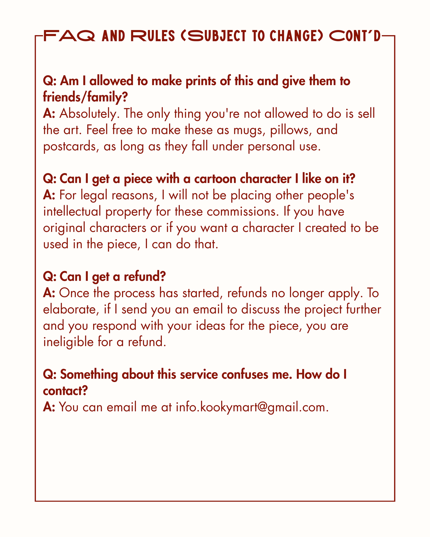 Commissions (Digital)