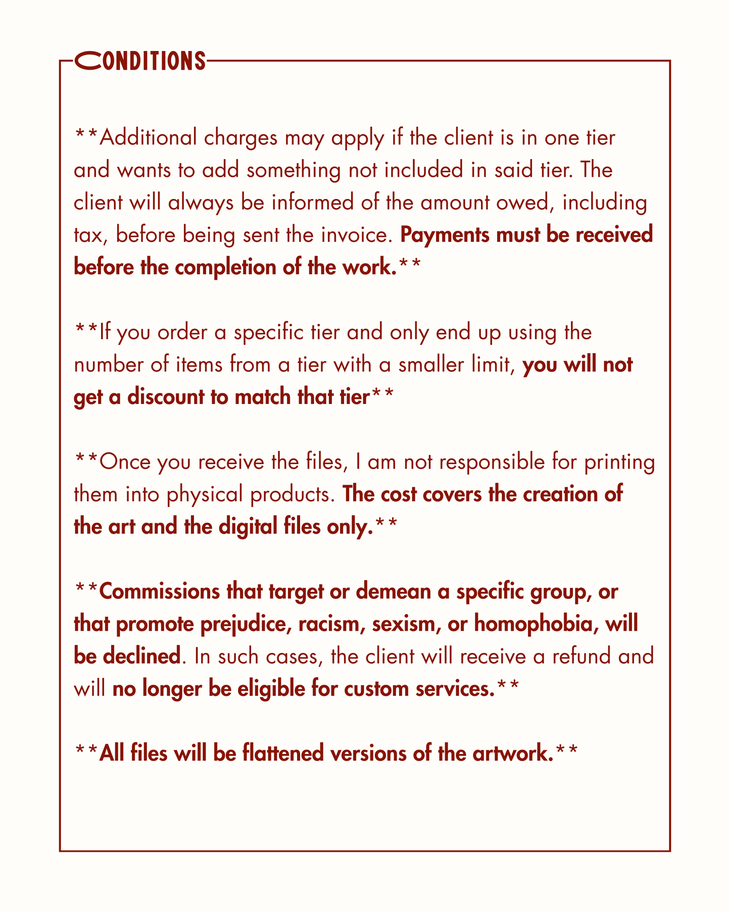 Commissions (Digital)