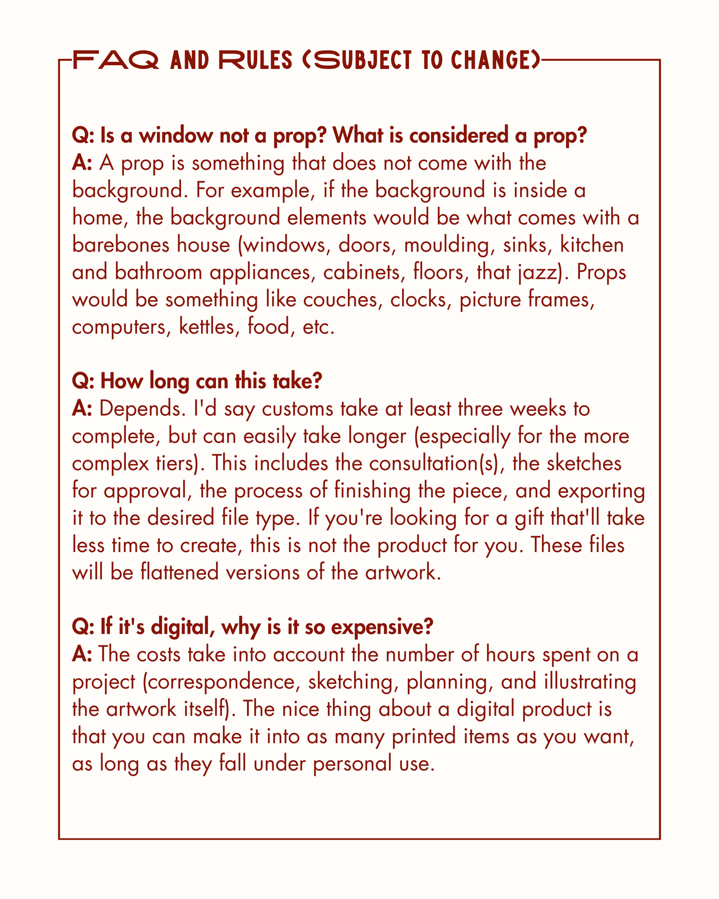 Commissions (Digital)